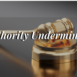 Authority Undermined, (The power of unity and the position of division.)