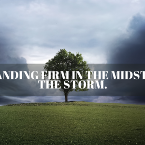 STANDING FIRM IN THE MIDST OF THE STORM